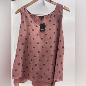 Torrid Dusty Pink Polka Dot Cami Top